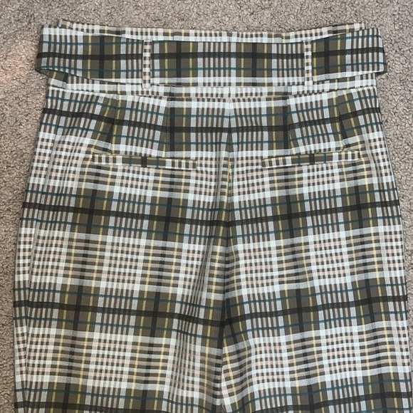 Jonathan Simkhai Belted Plaid Trouser Pants‎ Wool
Blend Ochre 6 - Picture 9 of 11